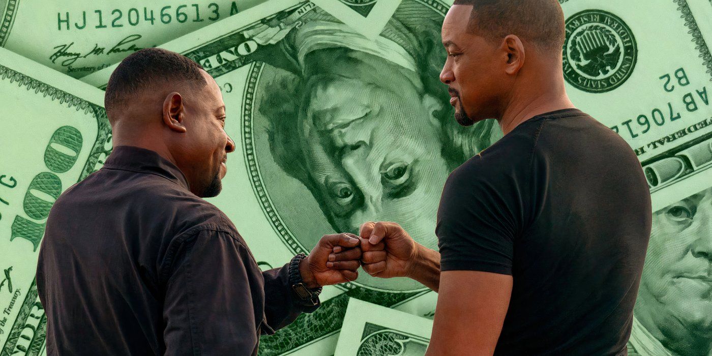 Will Smith and Martin Lawrence from Bad Boys Ride or Die Fist Bumping in Front of Money