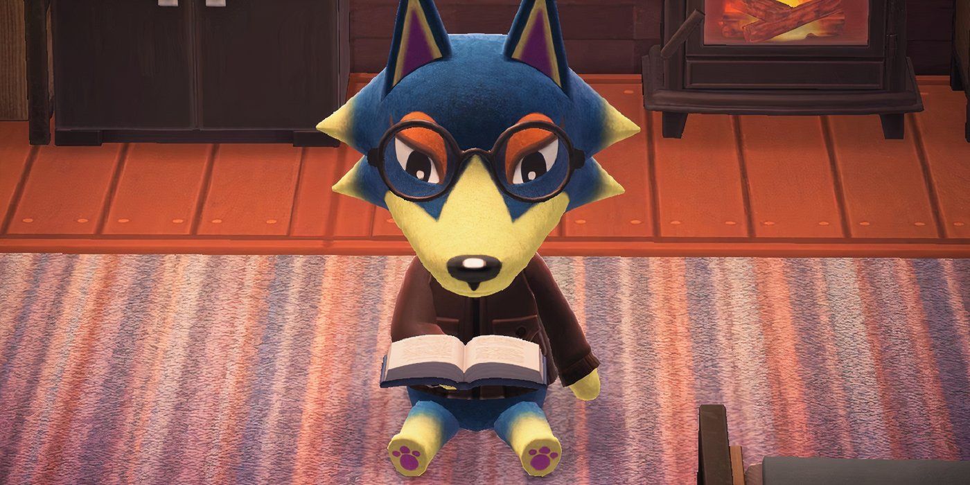 Wolfgang Reading in Animal Crossing