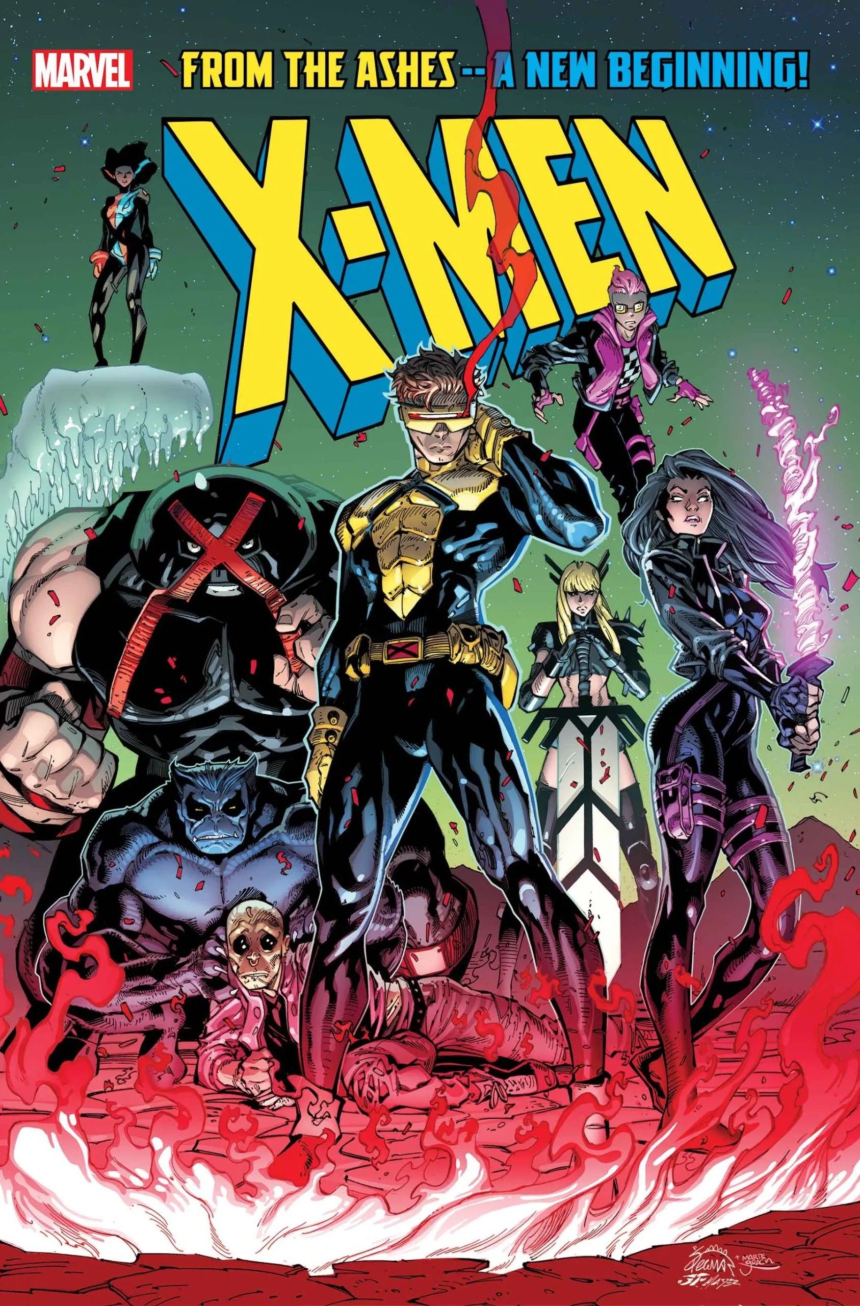 X-Men 1 Cover Cyclops triunfa com o novo time 2