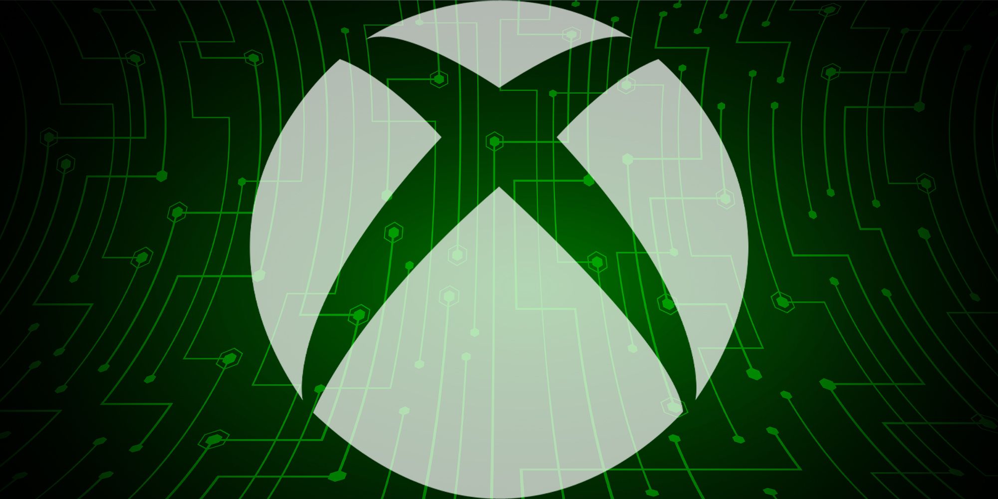 Xbox logo on green cyber background