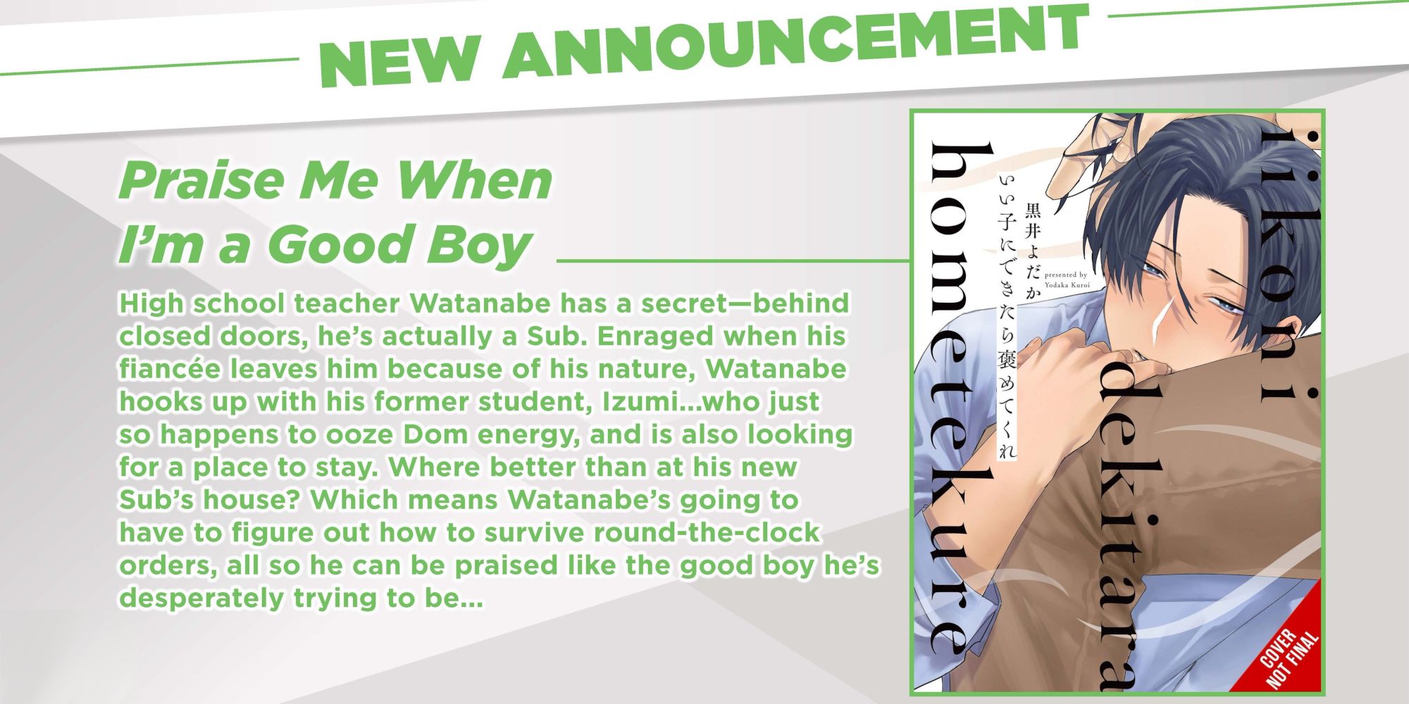 Praise Me When Im A Good Boy 10 Best Yen Press Announcements From June 2024