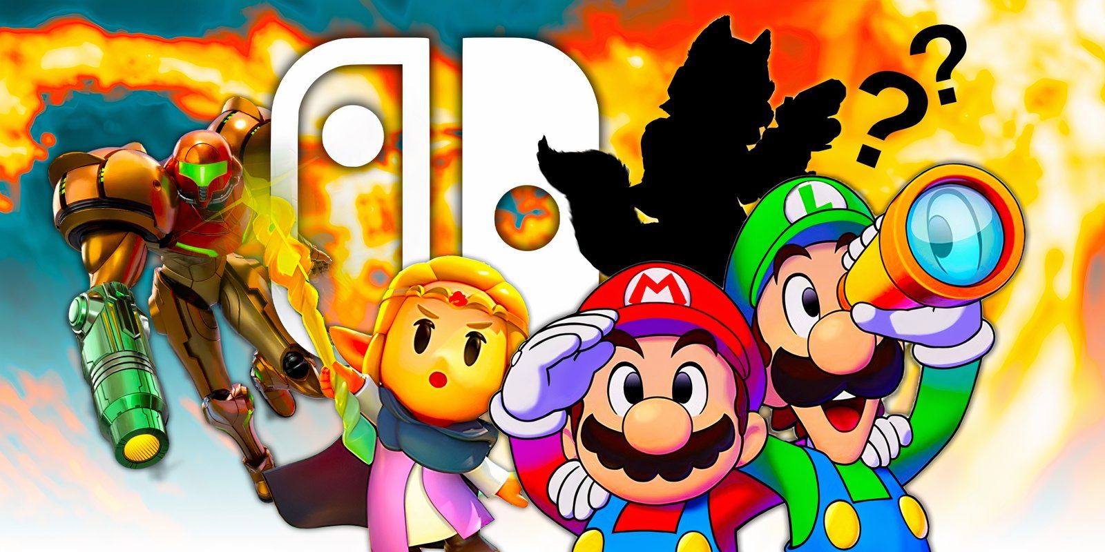 Zelda from Echos of Wisdom, Mario, and Luigi from Brothership, Samus from the new Metroid, and Starfox