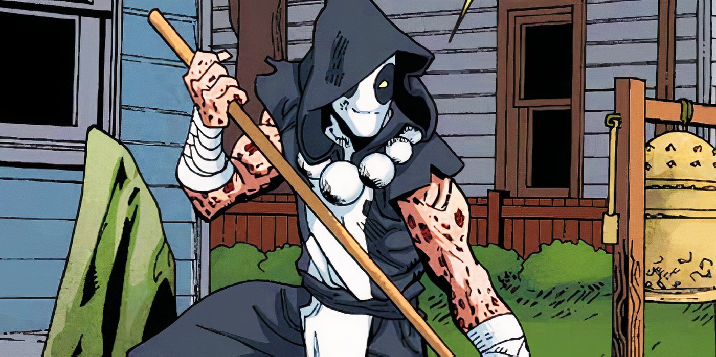 Zenpool tending to the Zen Garden in Marvel Comics' Axis