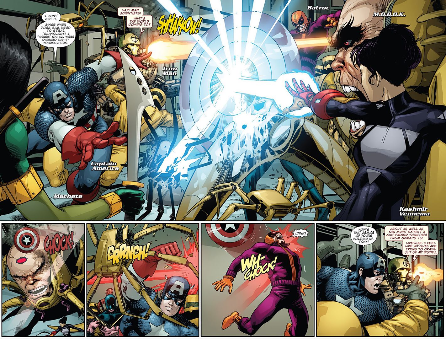 Steve throws his shield in Captain America and Iron Man #635