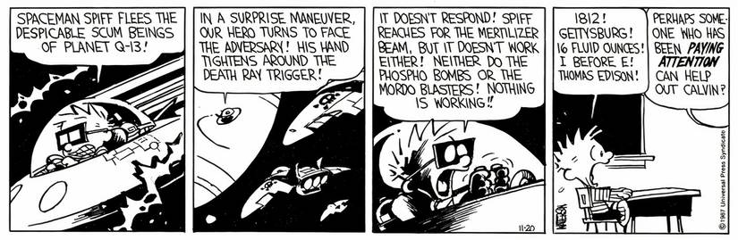 Spaceman Spiff Crawling Calvin and Hobbes' 10 Best Spaceman Spiff Comics