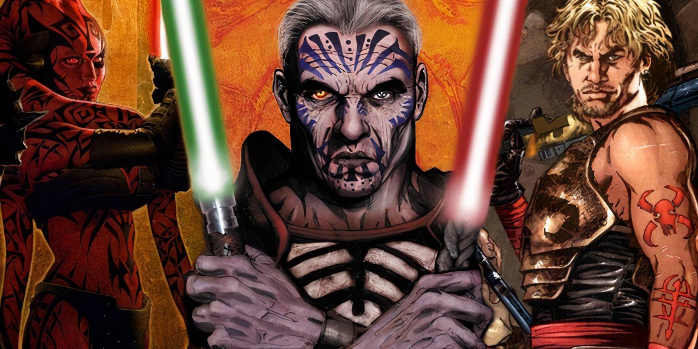 Darth Talon, Darth Krayt e Cade Skywalker lado a lado em Star Wars Legacy.