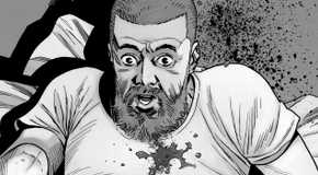 Rick Grimes getting shot in the chest in The Walking Dead comic.