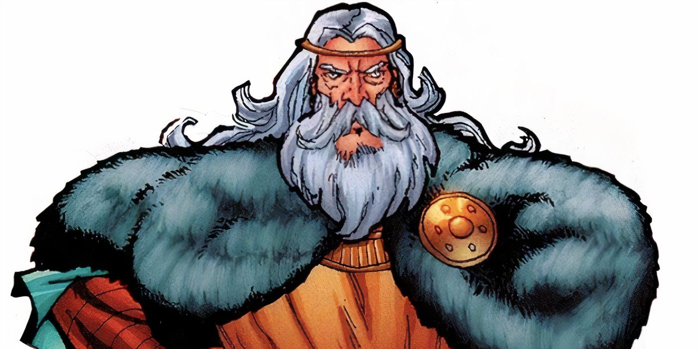 Tiwaz, el bisabuelo de Thor, con su larga barba blanca y su espeso pelaje.