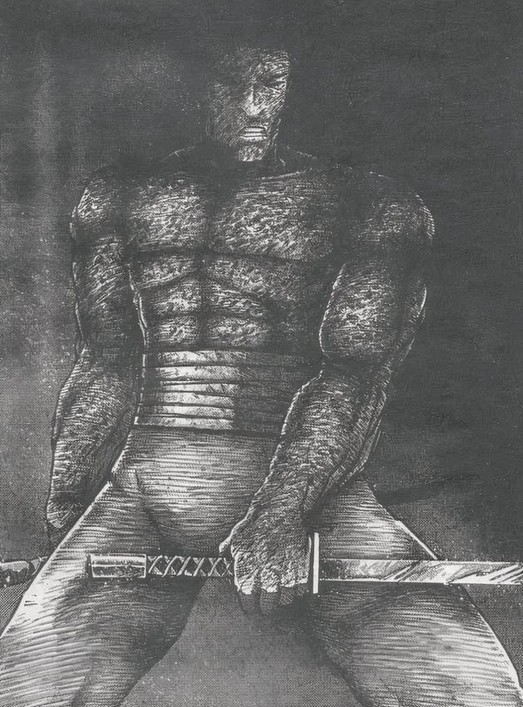 TMNT's Shredder after he's brought back to life, and his body is horribly scarred.