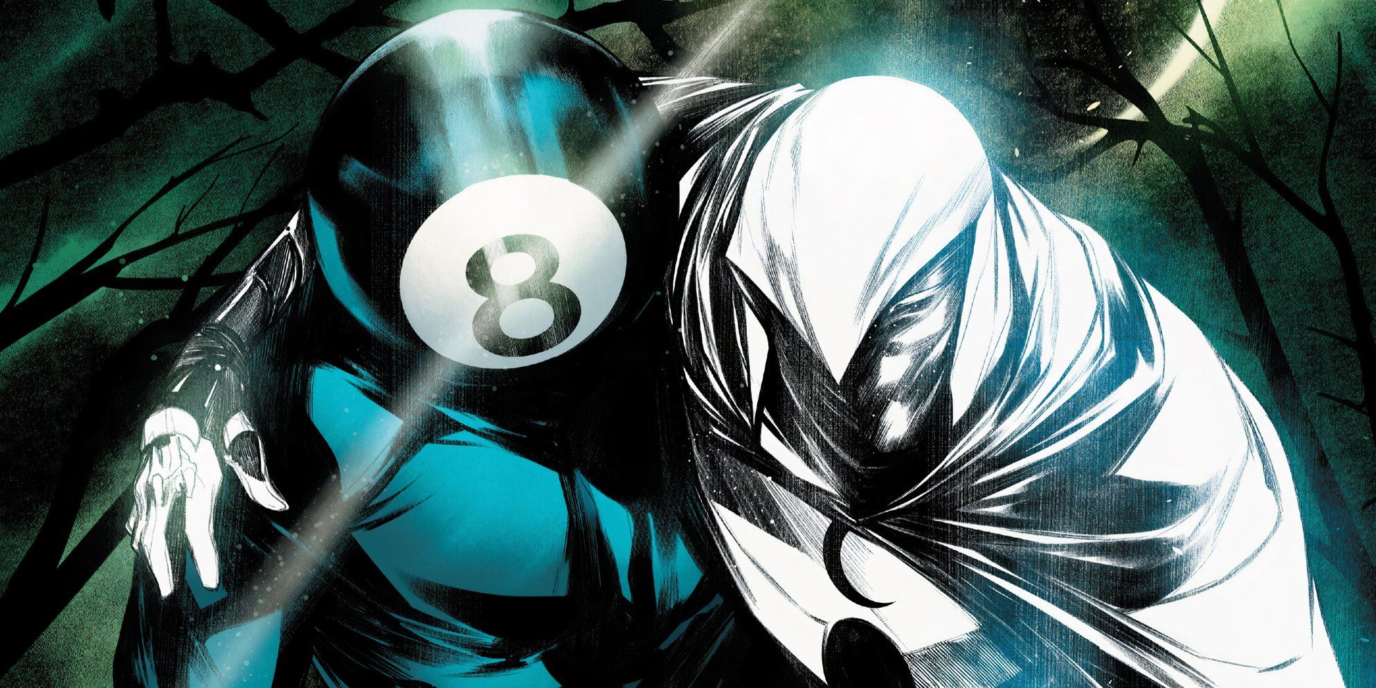 8-Ball supports an injured Moon Knight, now as allies and members of the Midnight Mission