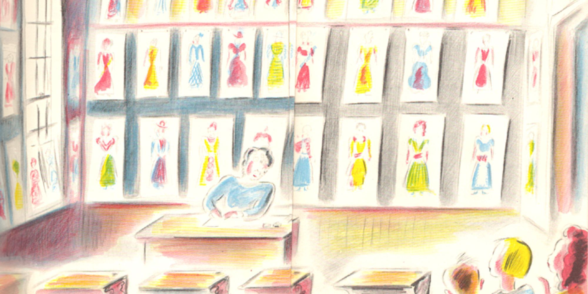 Illustration from the Hundred Dresses book