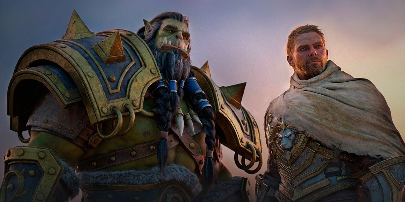 Um orc e um humano da nova expansão do WoW