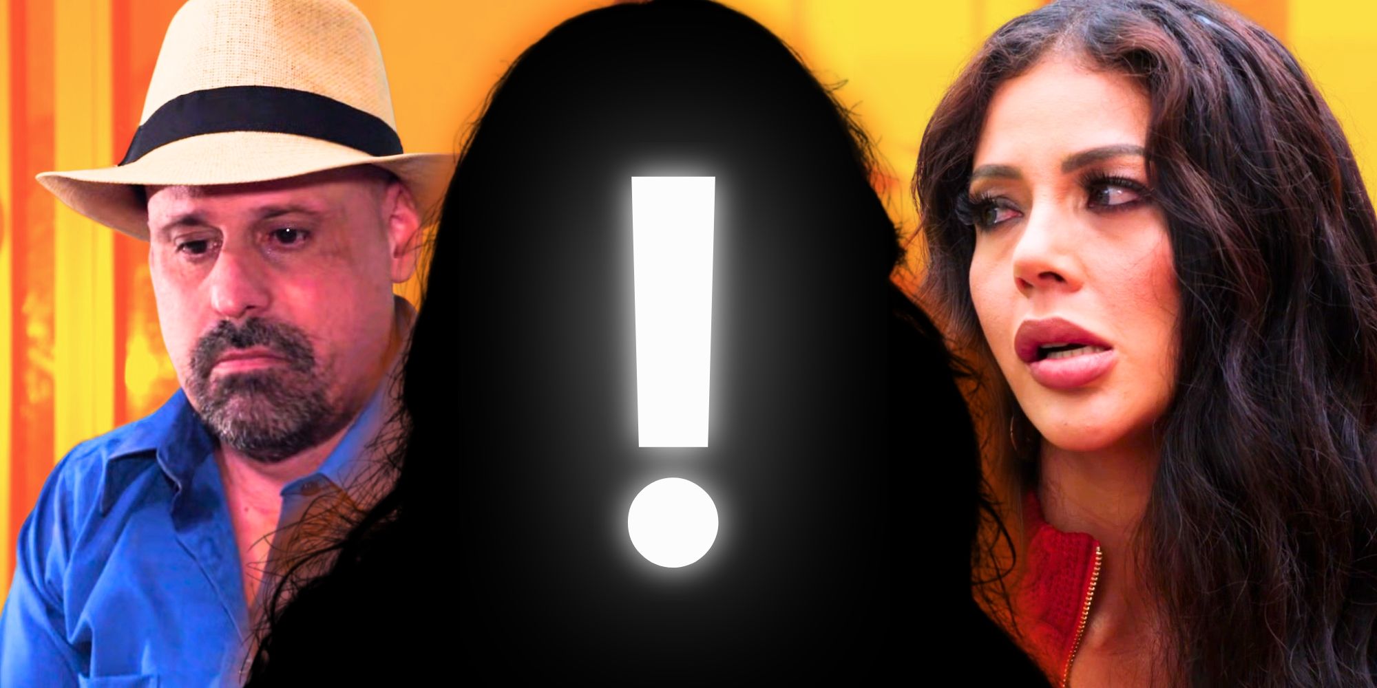 90 Day Fiancé’s Jasmine Pineda and Gino Palazzolo look serious with a mystery figure.