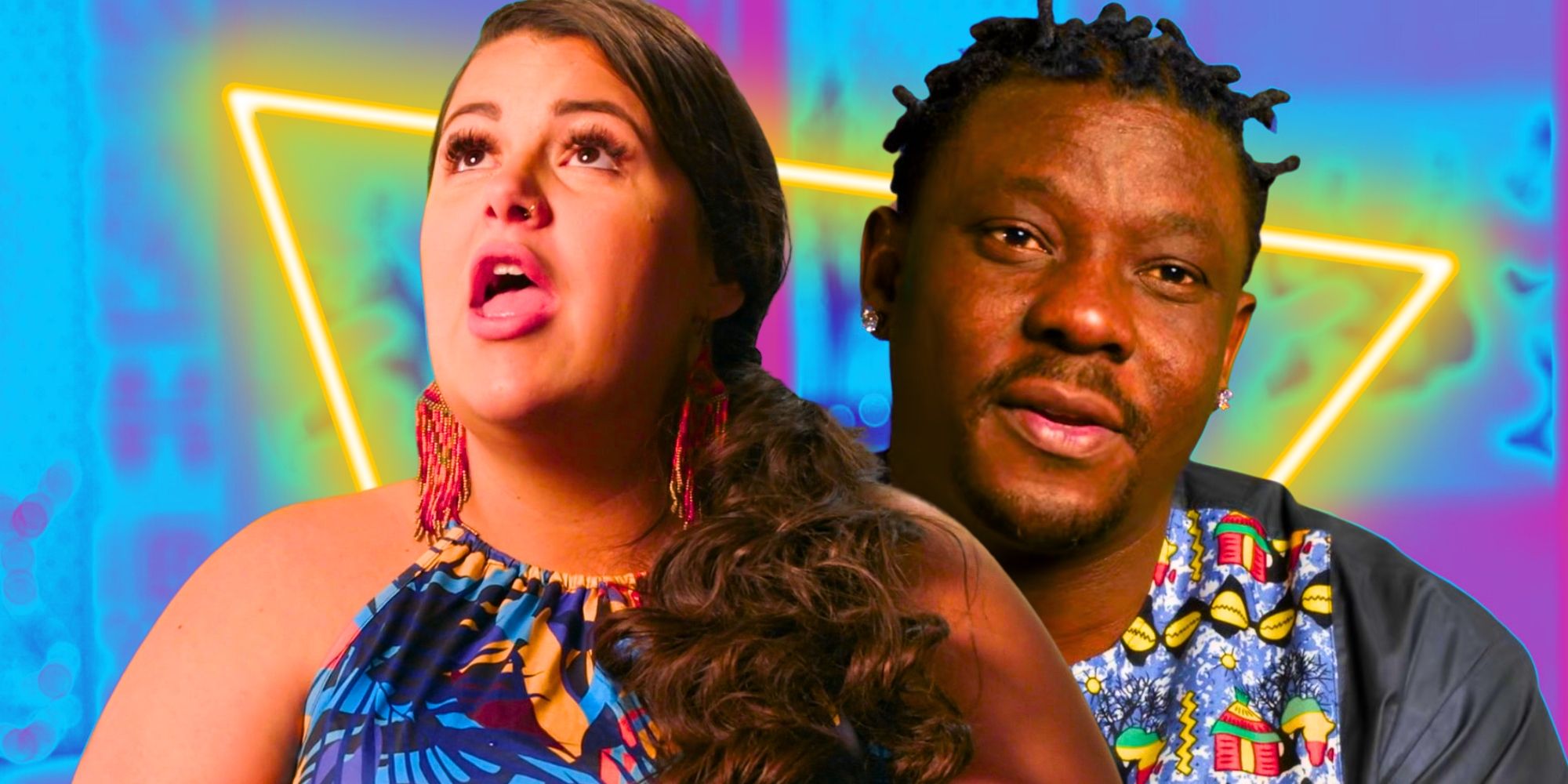 90 Day Fiancé Kobe Blaise and Emily Bieberly in side by images from interviews