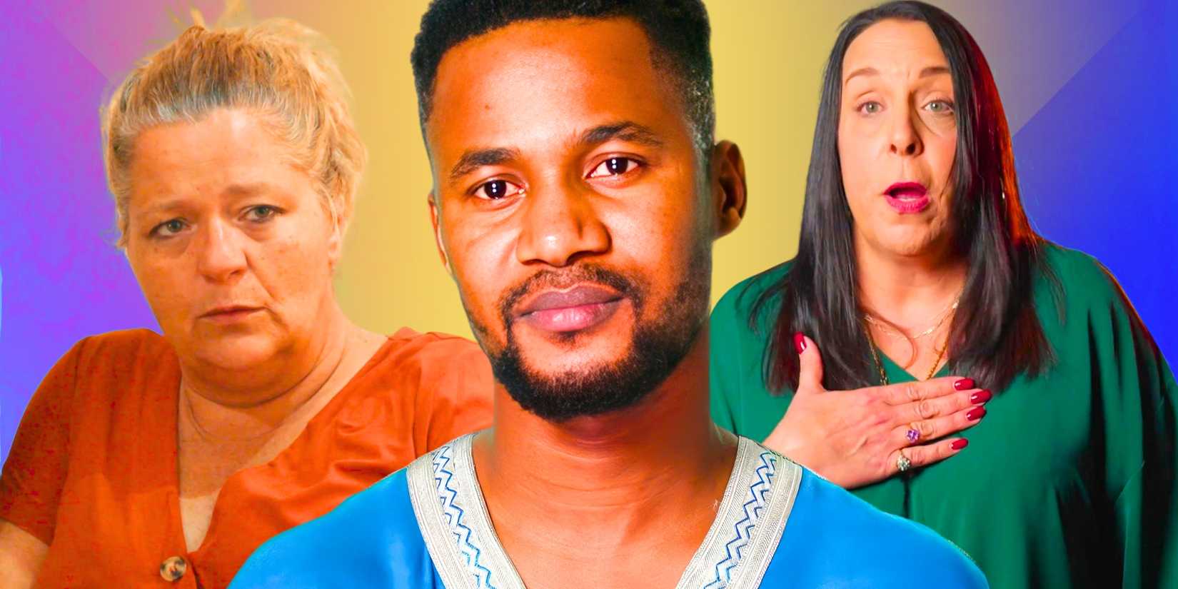 90 Day Fiance Lisa Hamm Usman Umar and Kimberly Menzies in side by side images from the show