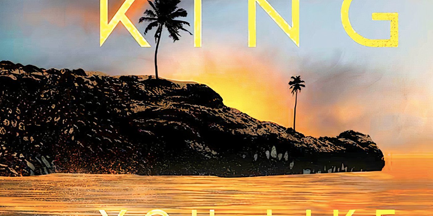 A crocodile-shaped island on the cover of Stephen King’s “You Like It Darker” (cropped)