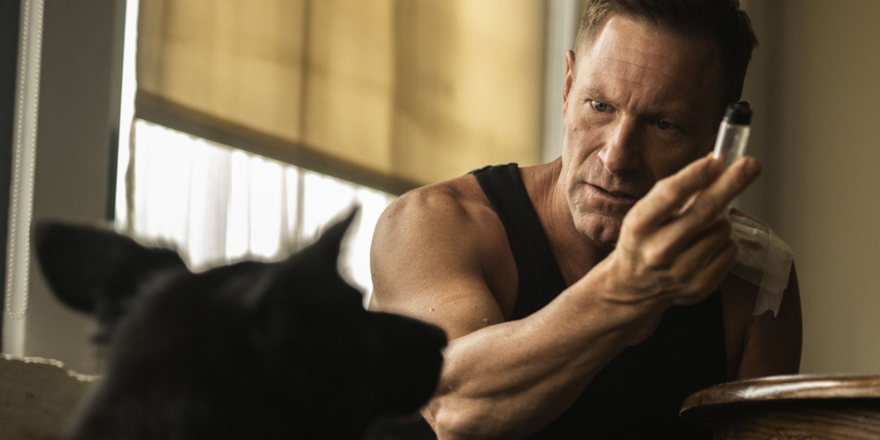 If you miss John Wick and his love of dogs, watch this action film by Aaron Eckhart