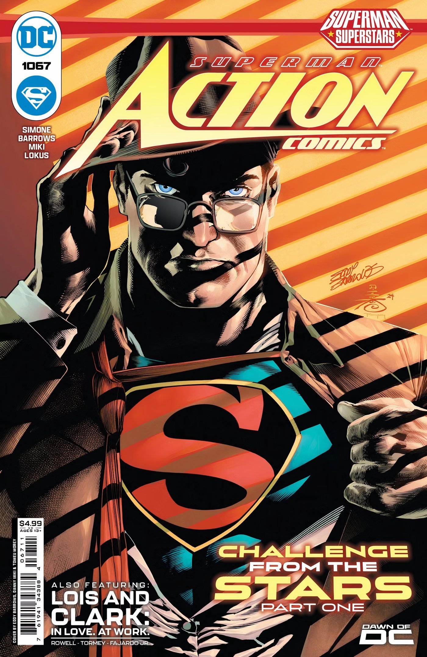 Action Comics 1067 Superman Taking off Glasses and Suit