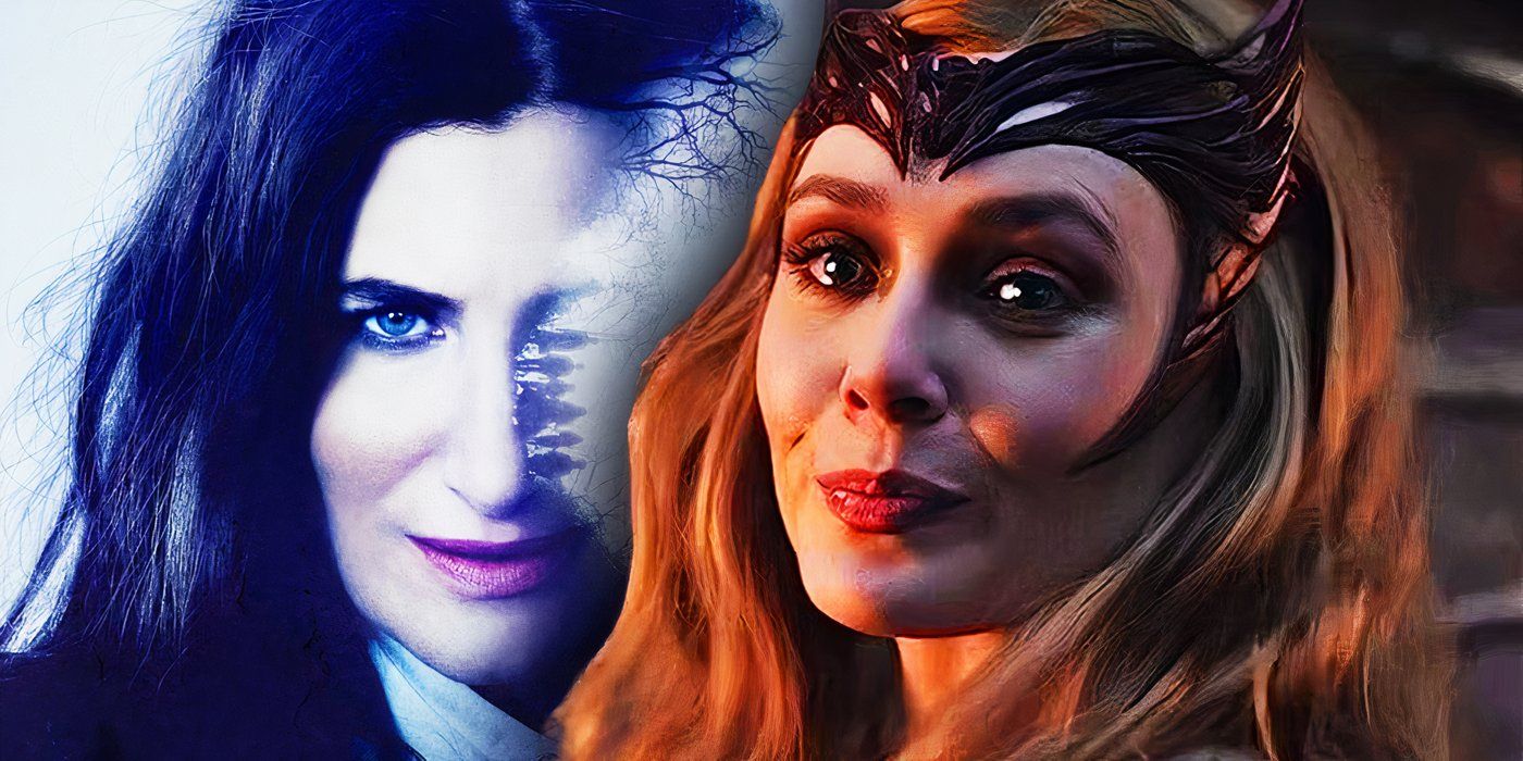 Agatha All Along poster with Kathryn Hahn and Elizabeth Olsen's Scarlet Witch