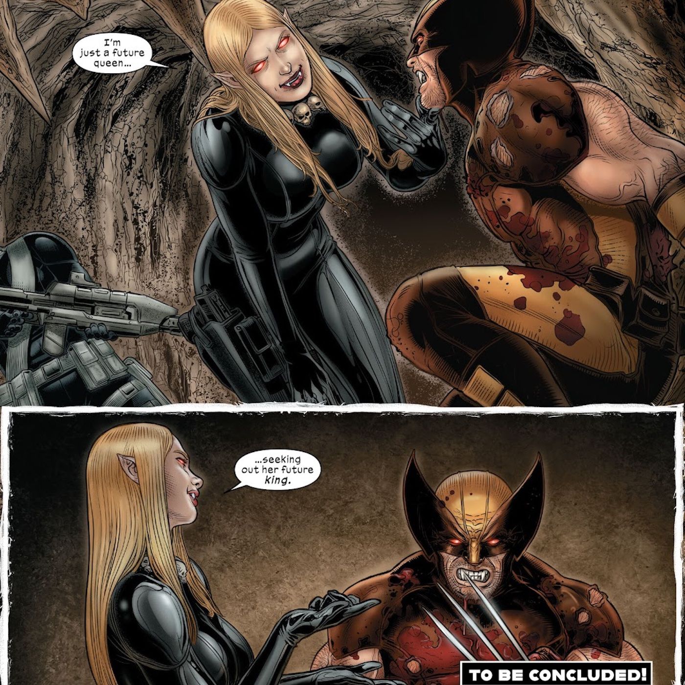 Alice quiere convertir a Wolverine en su rey vampiro