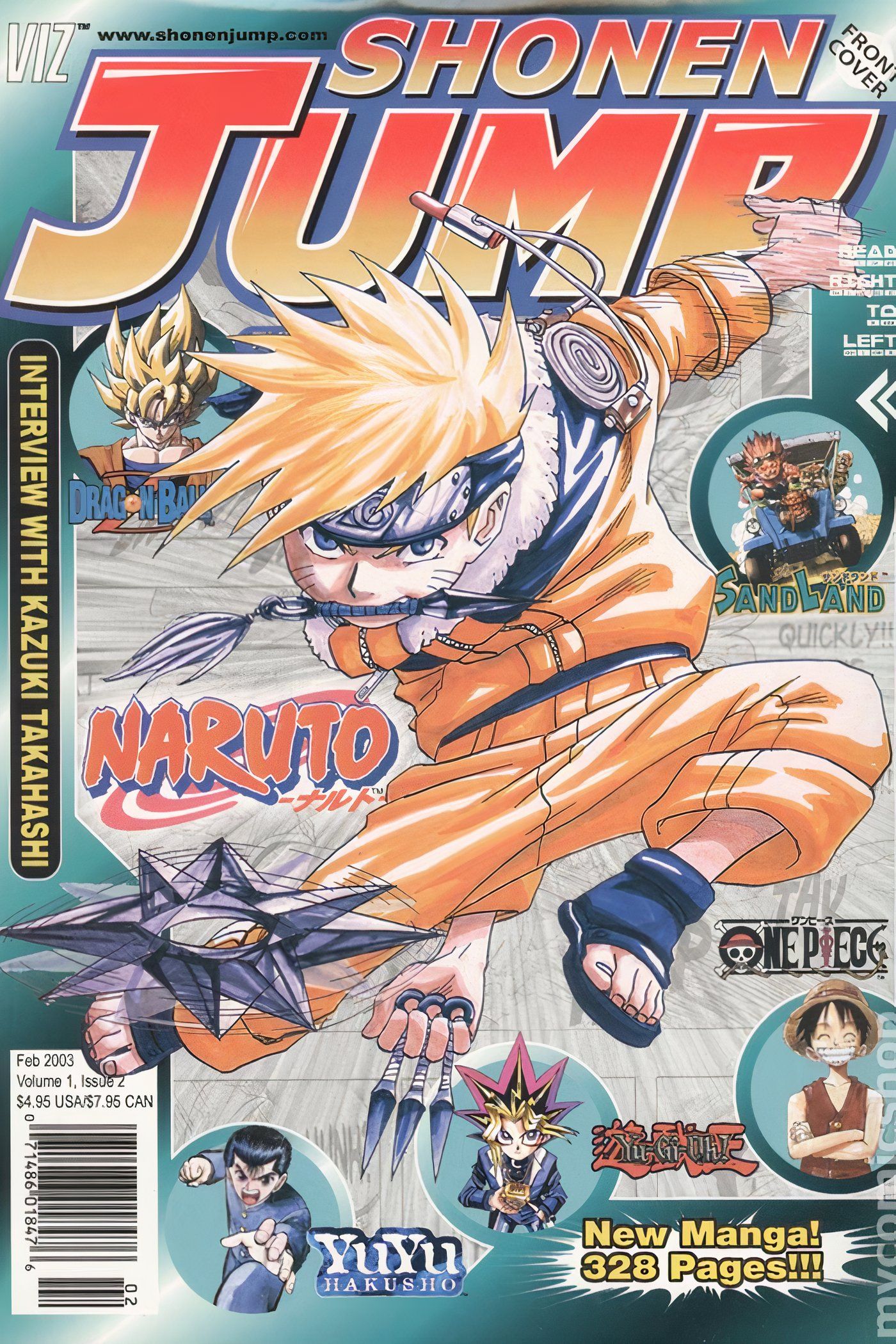 American Weekly Shonen Jump 2 com o garoto Naruto