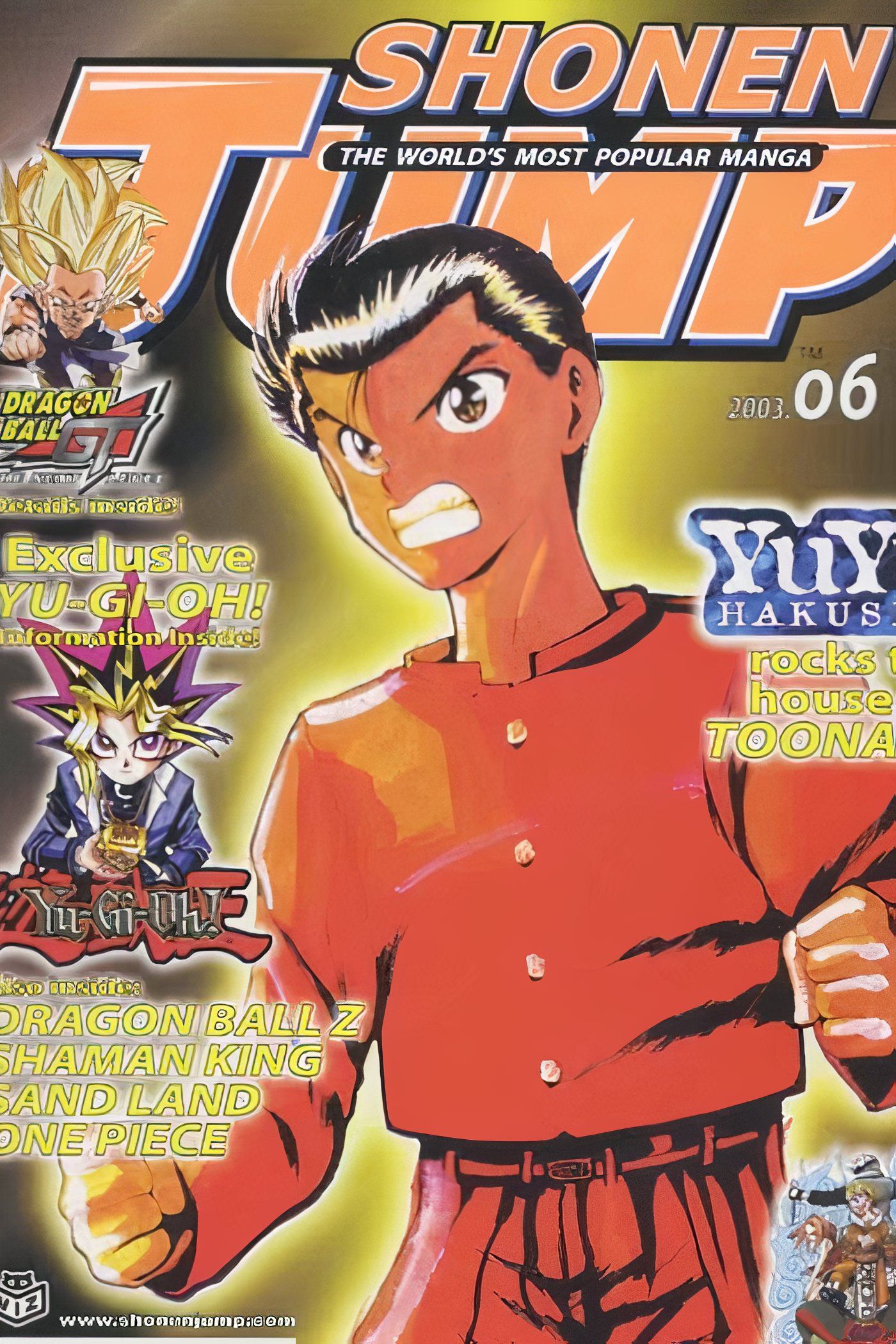 American Weekly Shonen Jump 6 featuring Yusuke Urameshi from Yu Yu Hakusho