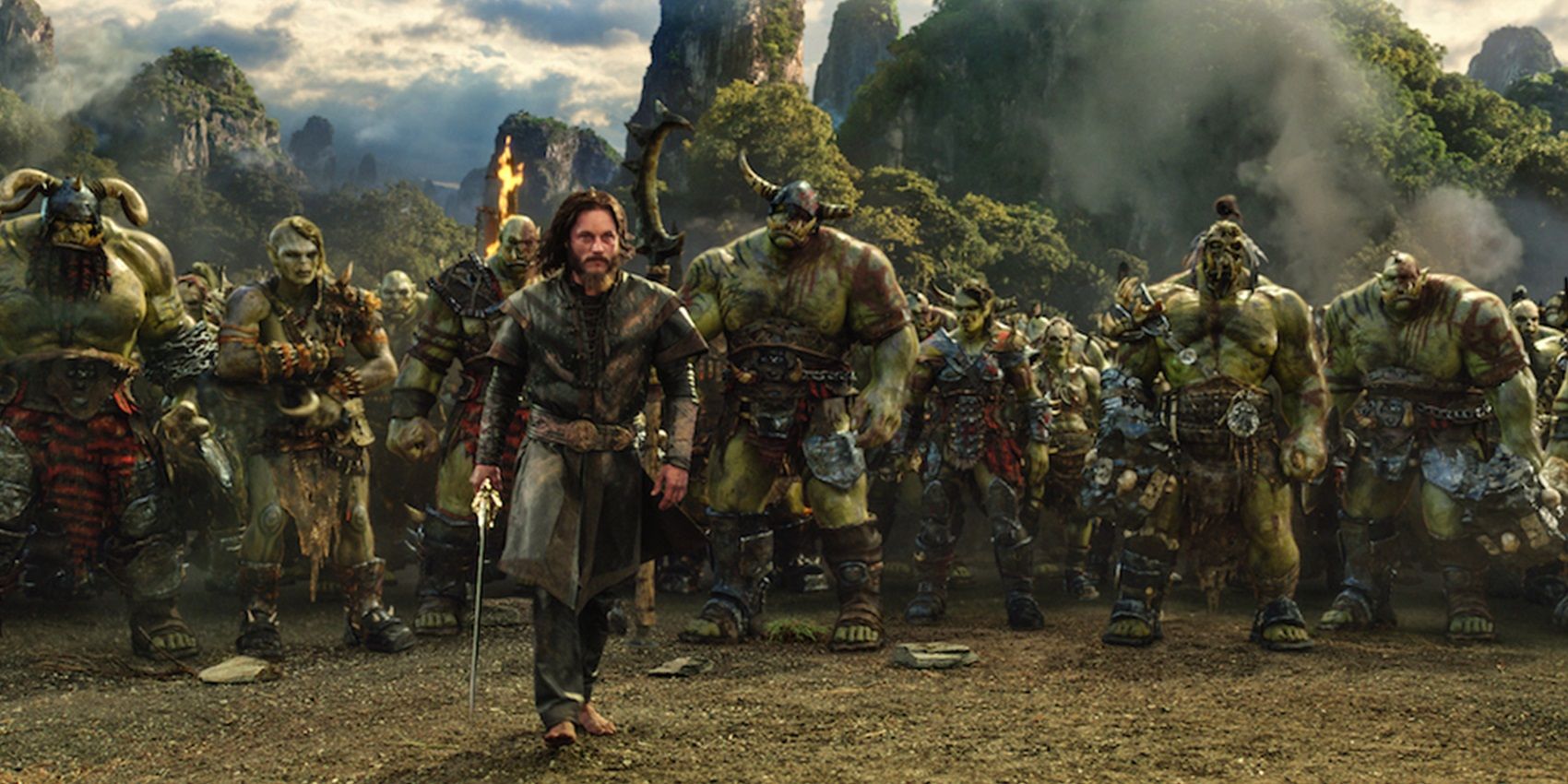 An army gathered in the Warcraft movie