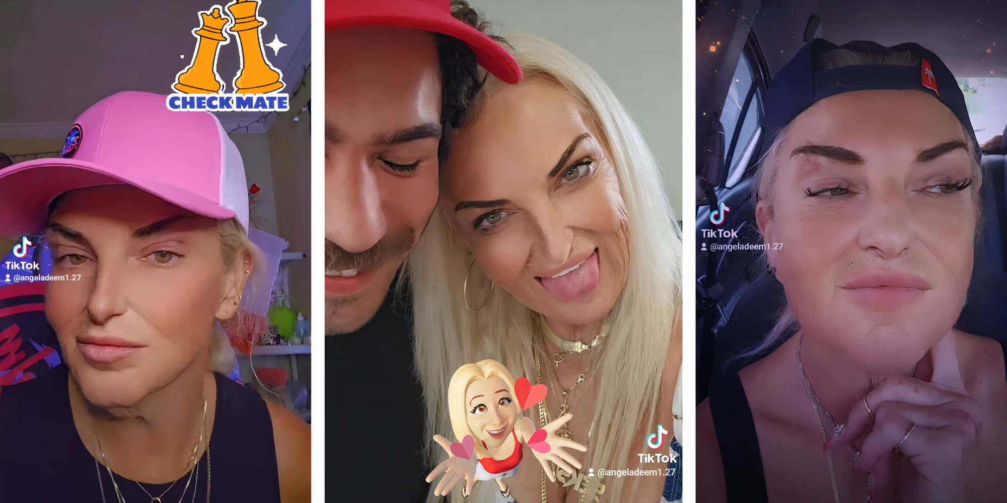 Angela Deem in 90 Day Fiance recent screenshots from her video posts on TikTok 