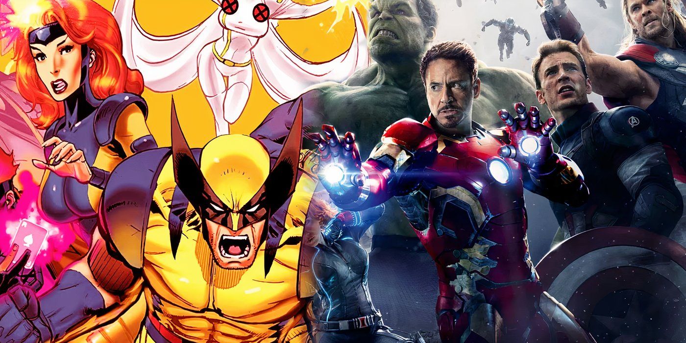 Avengers Age of Ultron over top of image of X Men the animated series