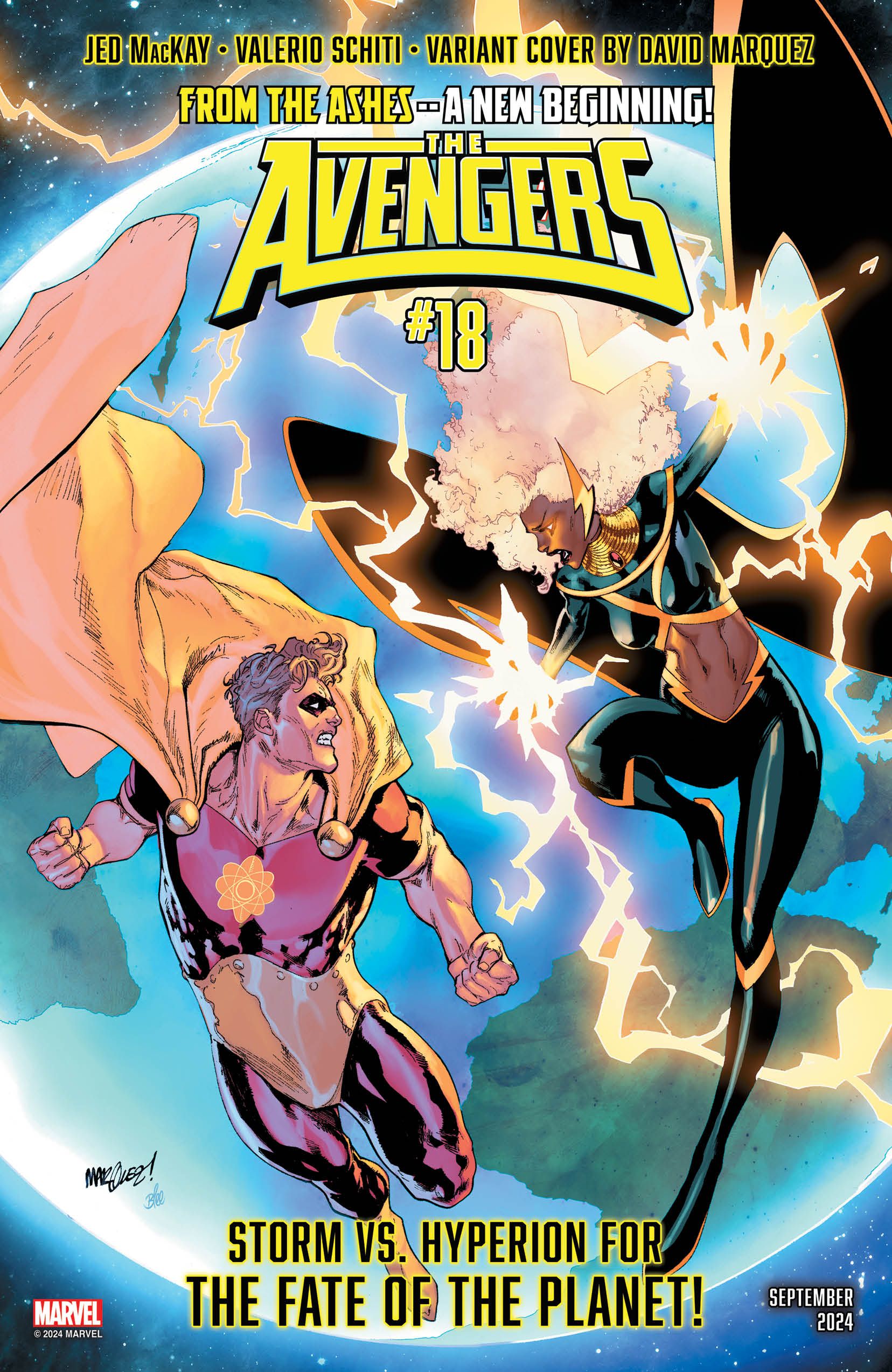 Capa variante de David Marquez para Vingadores (2023) #18 