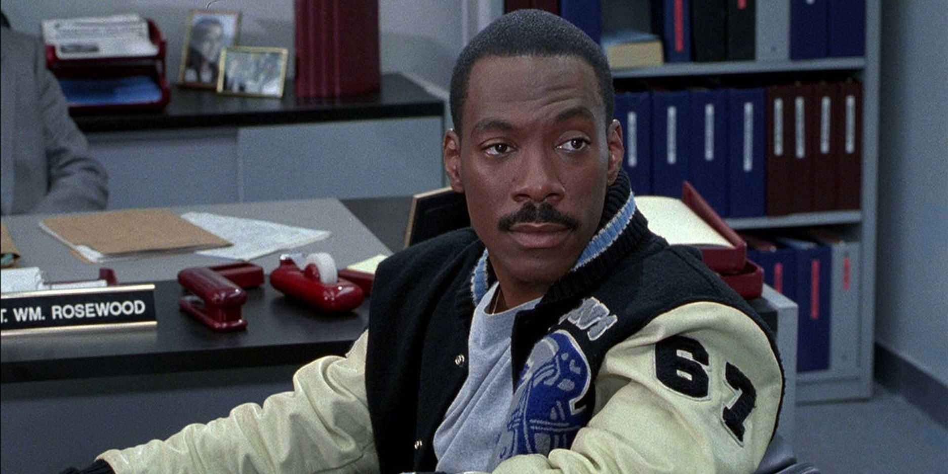 Axel in Billy's office in Beverly Hills Cop III