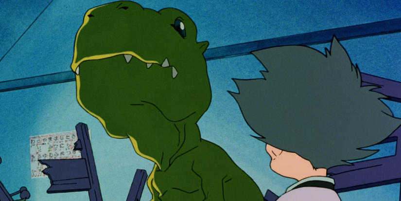 Baby Tai and Kari fiding Agumon in Digimon Adventure Film (1)