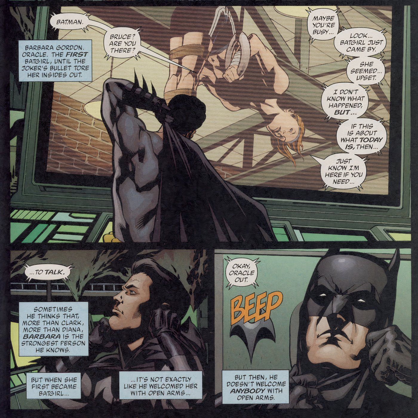 Batman admite que acha que Barbara Gordon é mais forte que a Mulher Maravilha e o Super-Homem