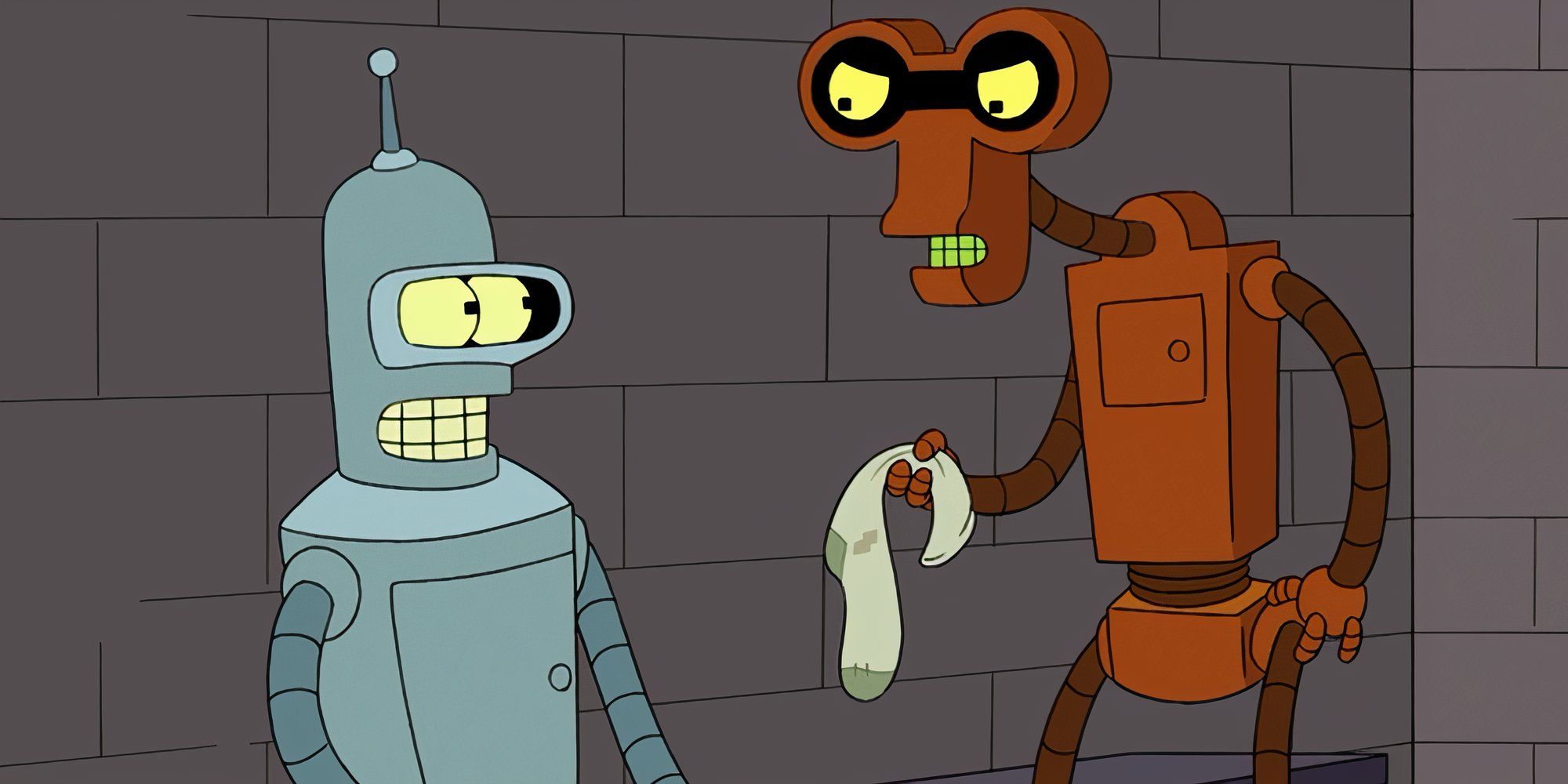 Bender e Roberto em Futurama