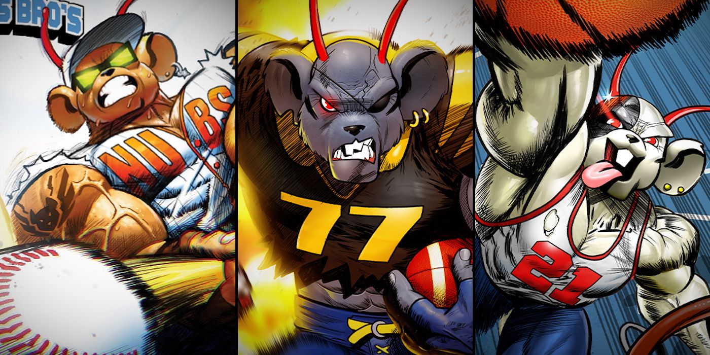 Biker Mice in Sport Bro Variant Comic Cover Art