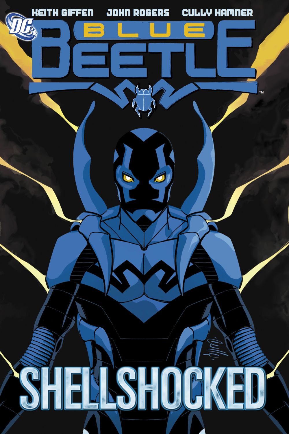 Blue Beetle Jaime Reyes in Shellshocked Comic Cover Art