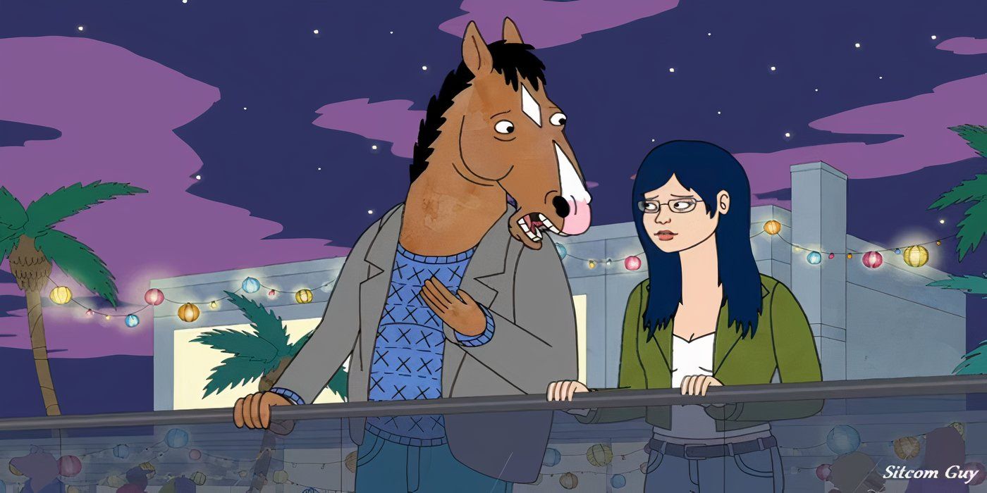 BoJack Horseman lamenting to Diane about his happiness