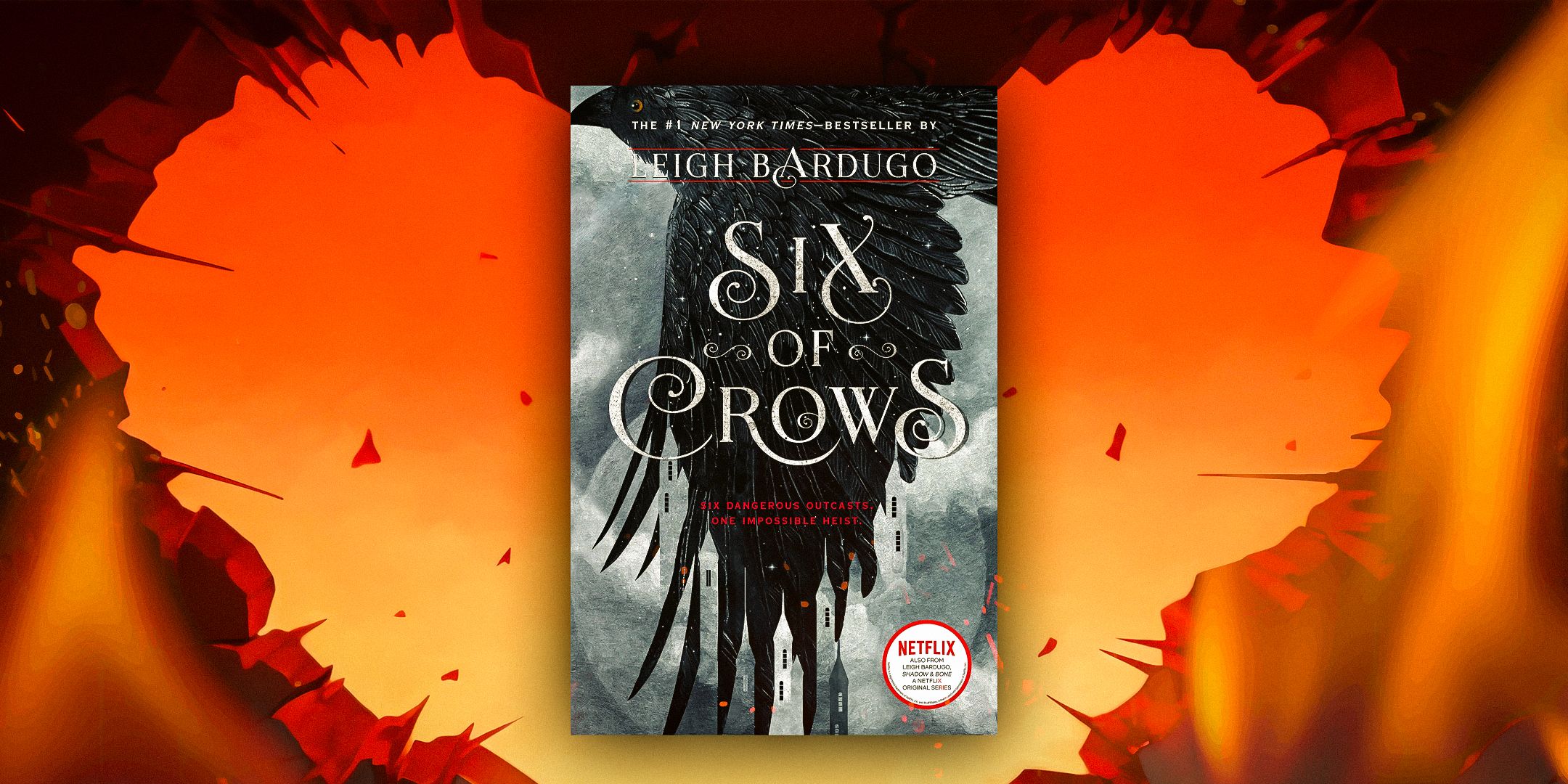 A capa do livro Six of Crows de Leigh Bardugo