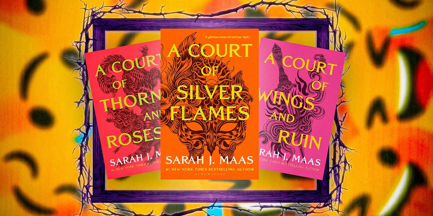 Book covers from the Court of Thorns and Roses series