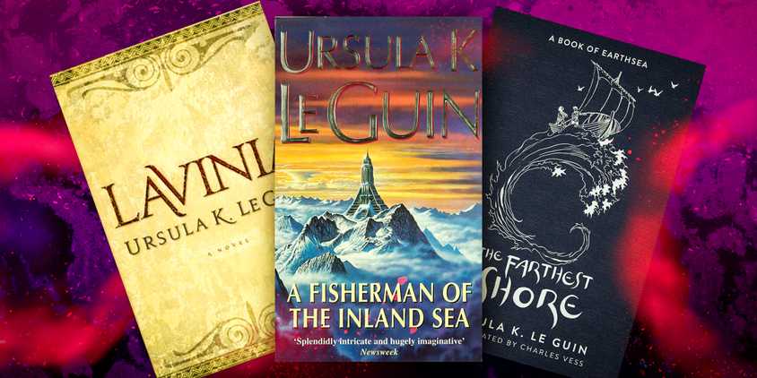 Book-Covers-of-A-Fisherman-Of-The-Inland-Sea-The-Farthest-Shore-and-Lavinia