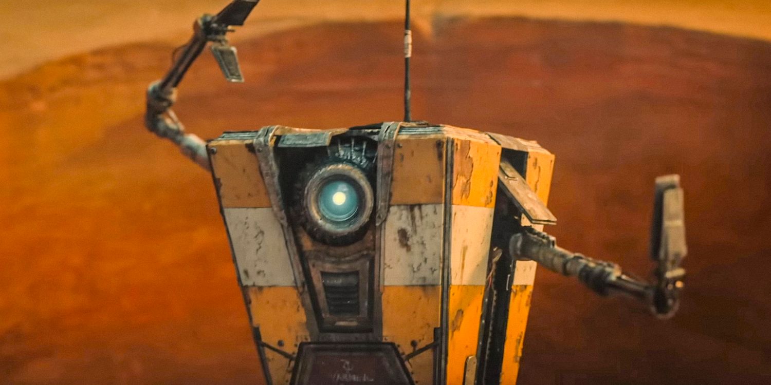 Claptrap (Jack Black voice) doing a karate pose in Borderlands (2024)