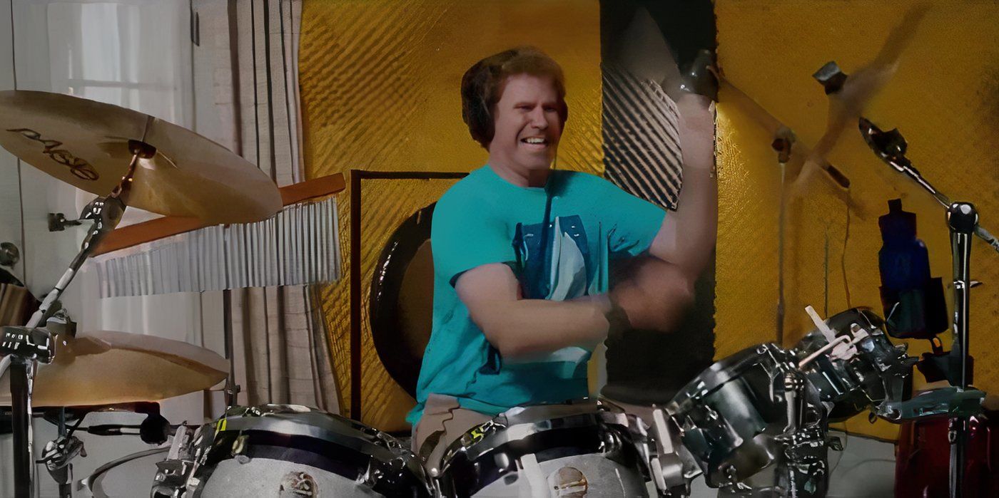 Brennan (Will Ferrell) playing Dale's drum set in Step Brothers