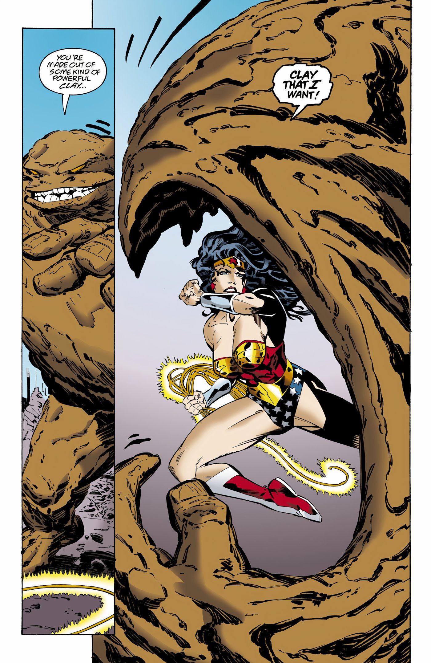 Clayface Tries To Absorb Wonder Woman