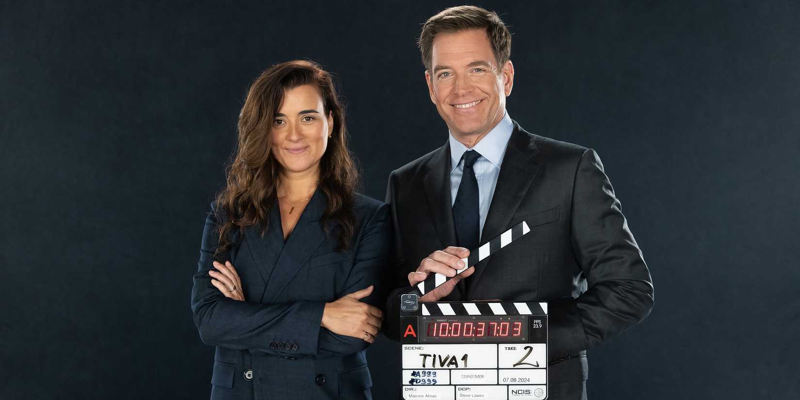 Cote de Pablo and Michael Weatherly NCIS Tony & Ziva filming start promotional shot