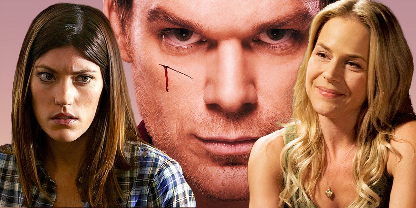 Custom image of Debra Morgan and Rita Morgan with a closeup of Dexter in the background