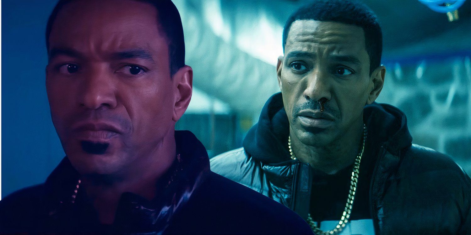 Custom image of Laz Alonso as Mother's Milk looking angry and curious in The Boys season 4