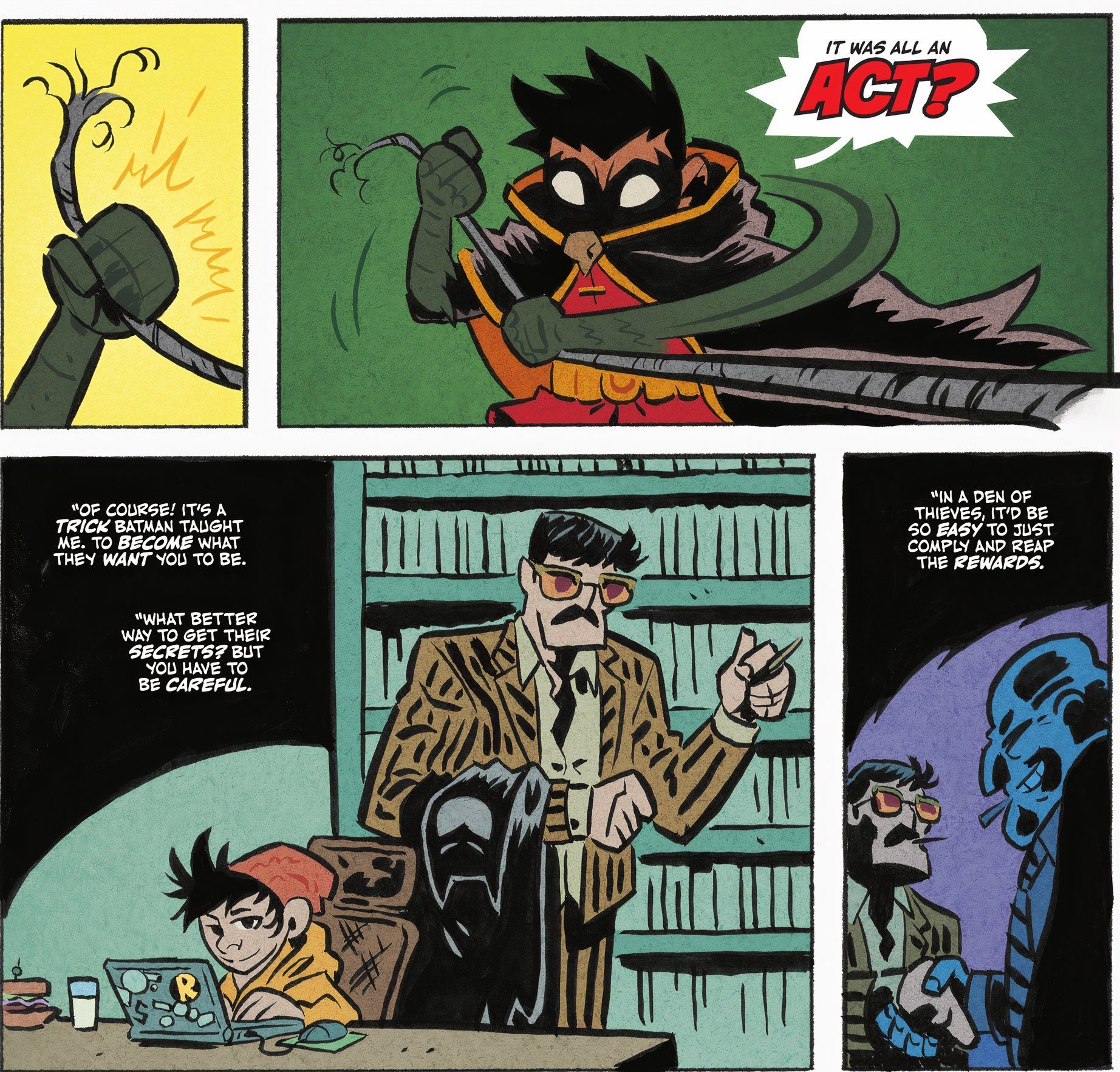 Damian Wayne Robin Tim Drake conoce a Malone en The Boy Wonder #3 p1