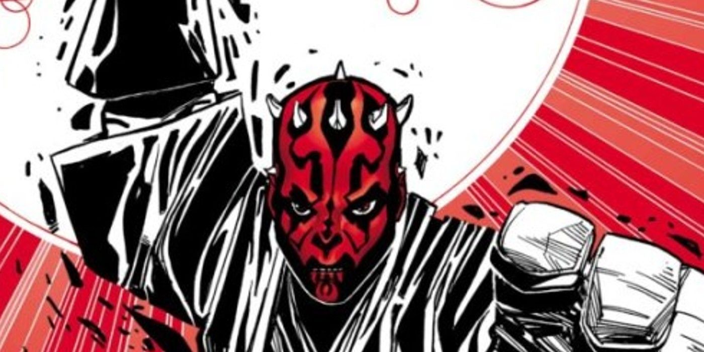 Darth Maul está en la portada variante de Darth Maul: Black, White, and Red #4.