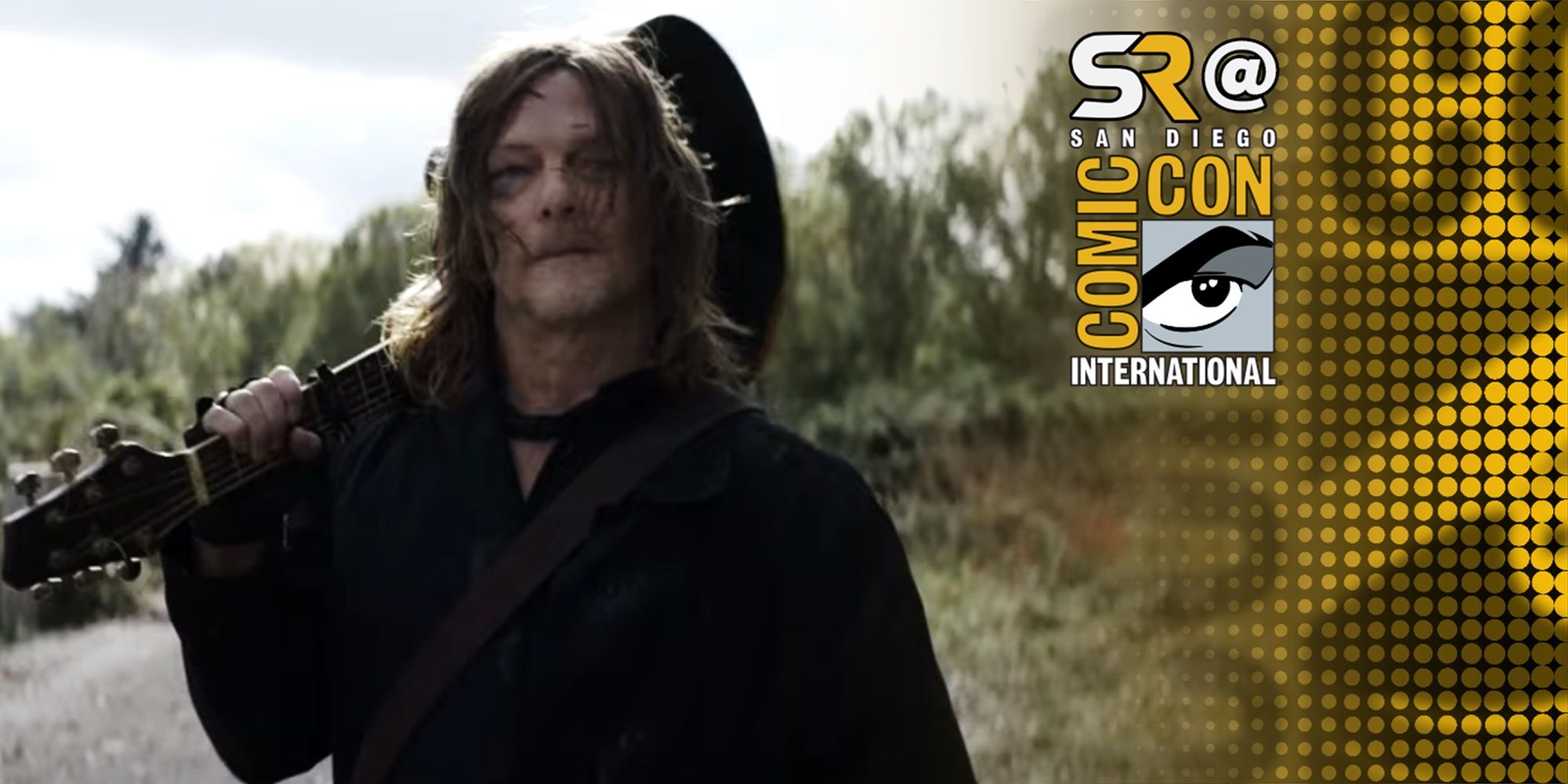 Daryl with a guitar in The Walking Dead Daryl Dixon The Book of Carol