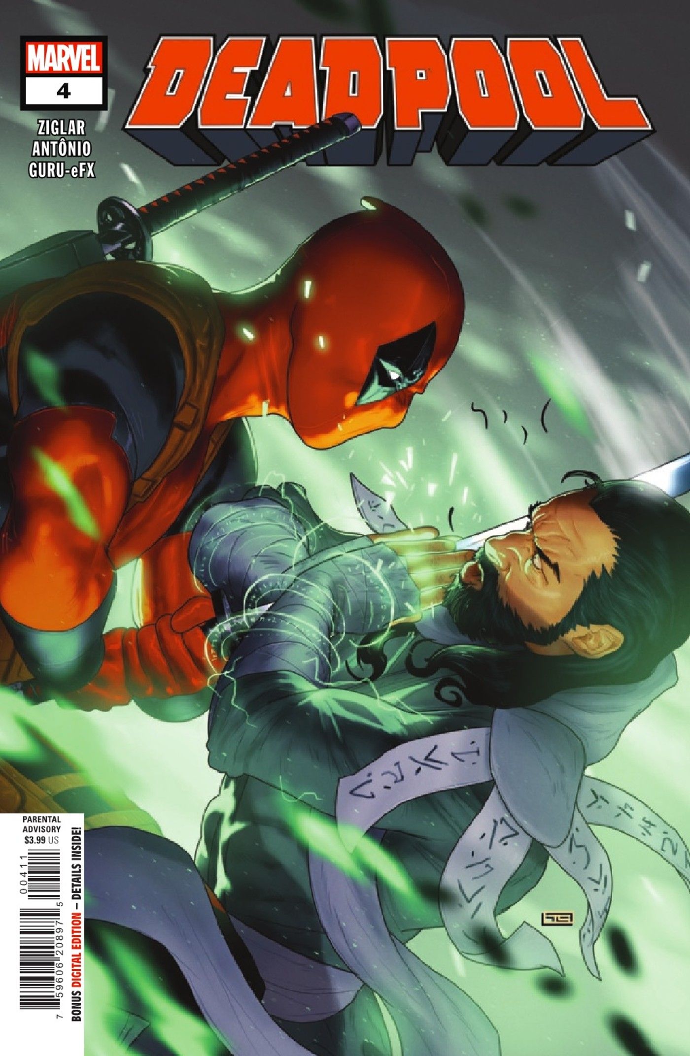 Deadpool 4 capa onde Deadpool está lutando contra o Death Grip